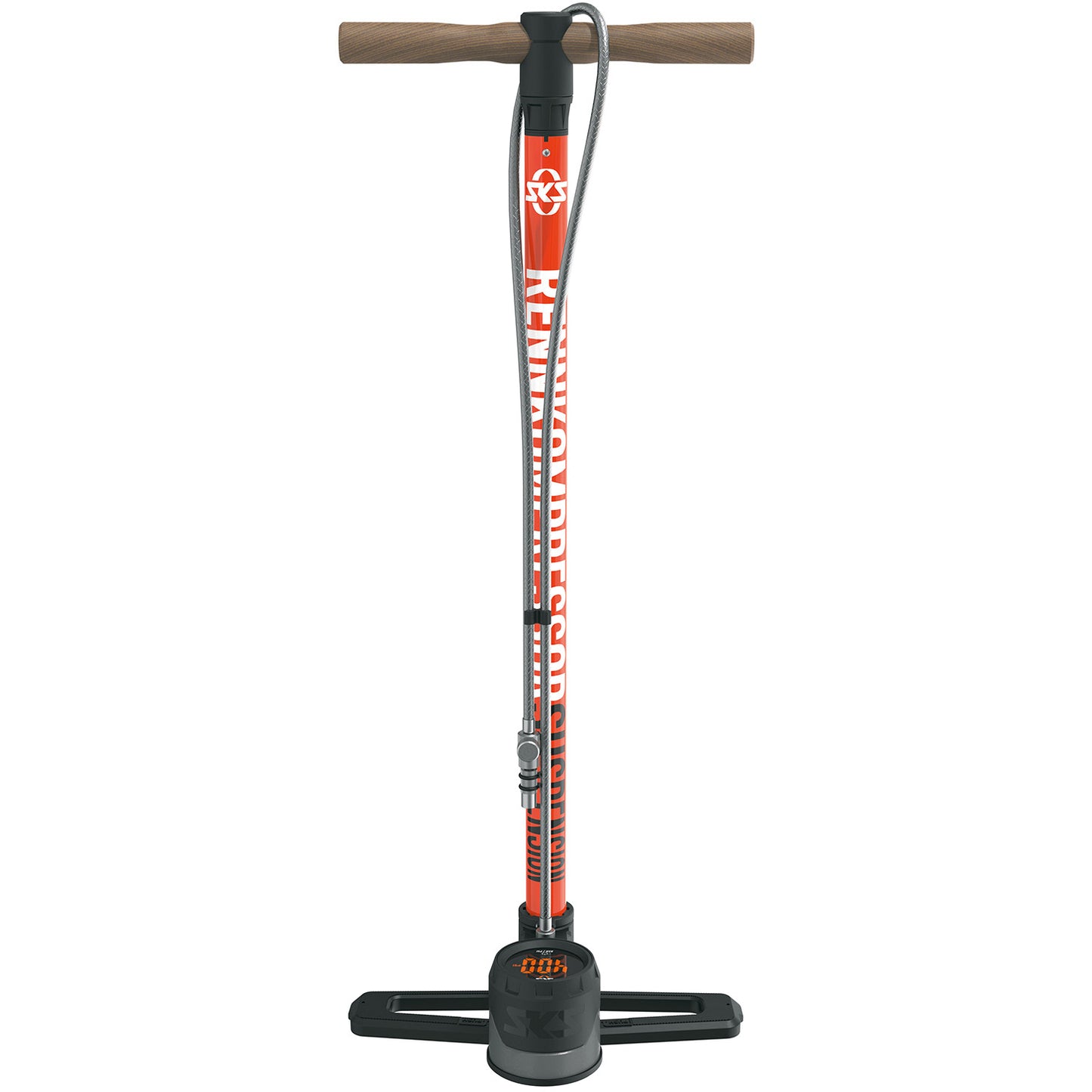 Pompa da pavimento Sks Rennkompressor sospensione 27,5 bar nero rosso