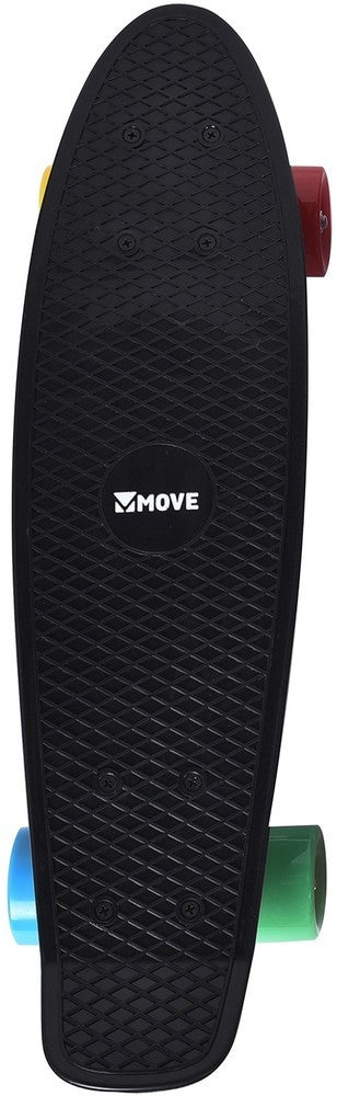 Move skateboard vecchia scuola retrò: nero 58 cm abec7 (old22xblk)