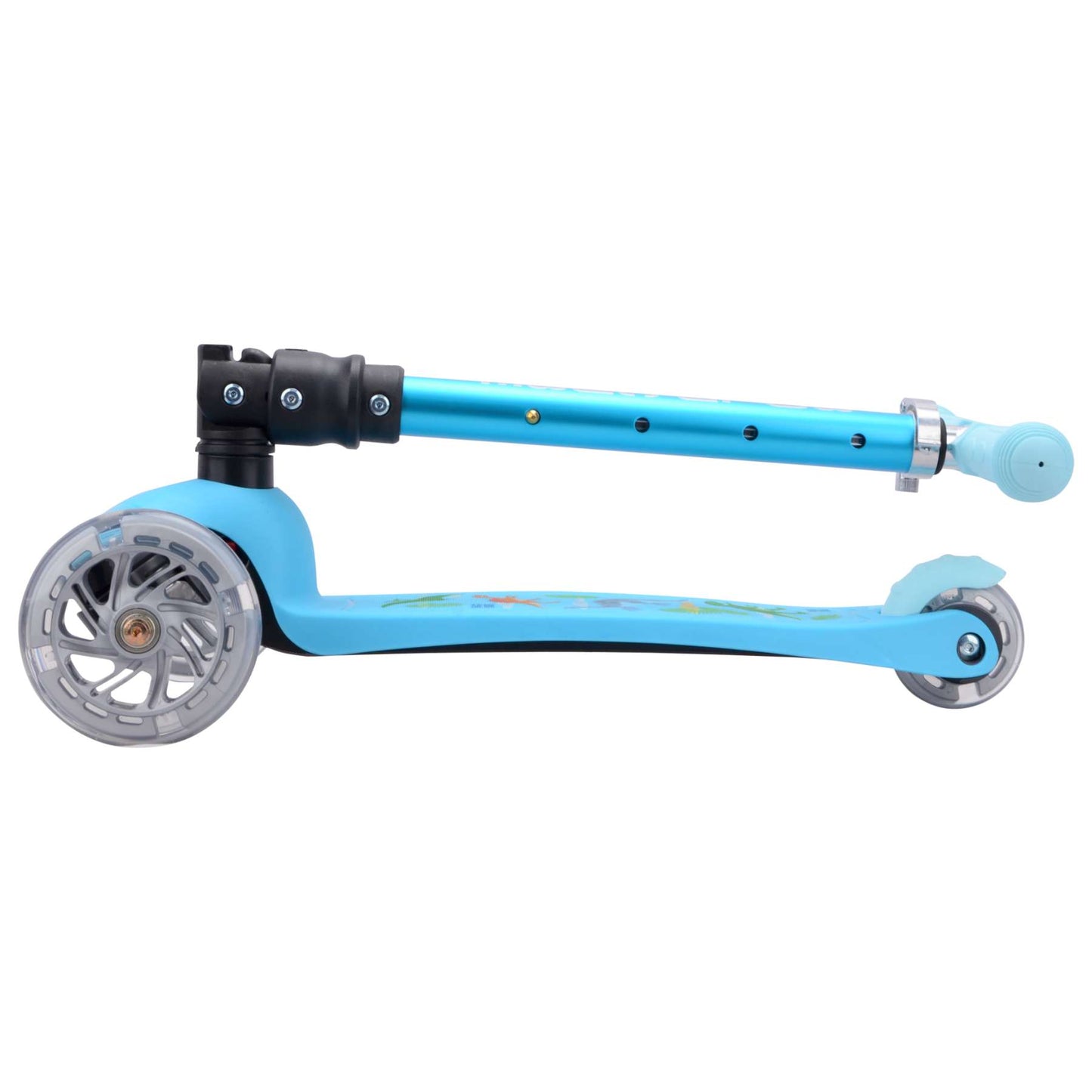 Patinete de tres ruedas Boldcube Teeny Fold - azul dinosaurio