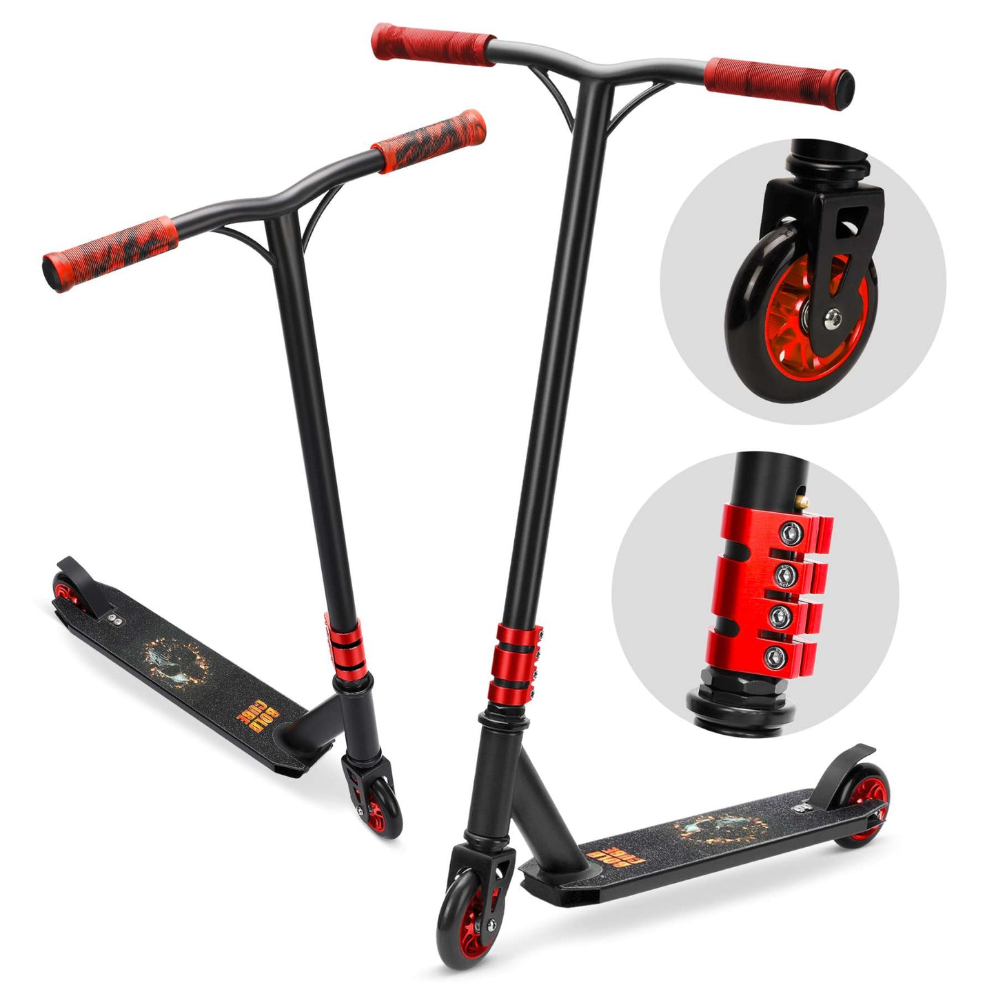 Monopattino acrobatico deluxe Boldcube - nero