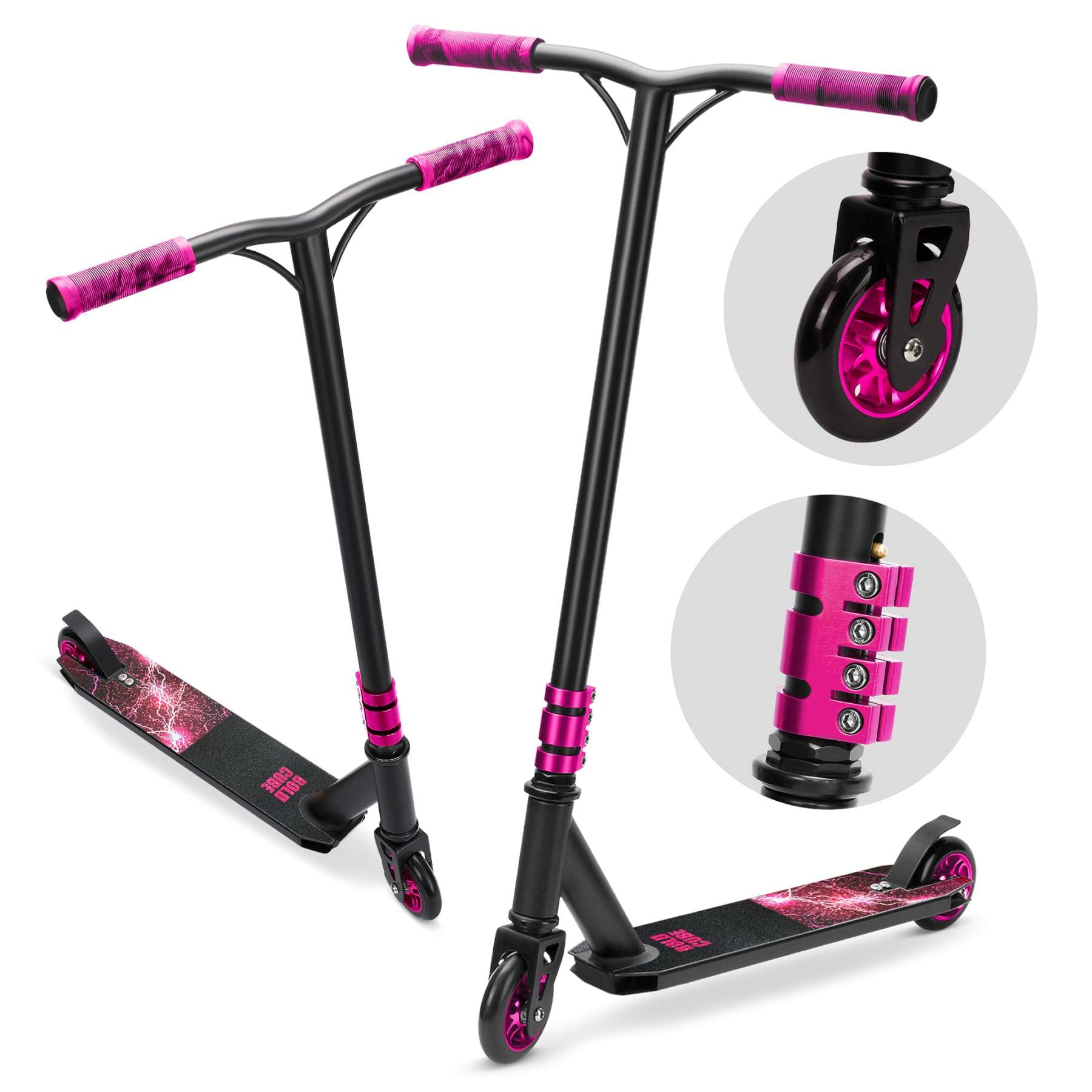 Patinete acrobático Boldcube Deluxe - rosa