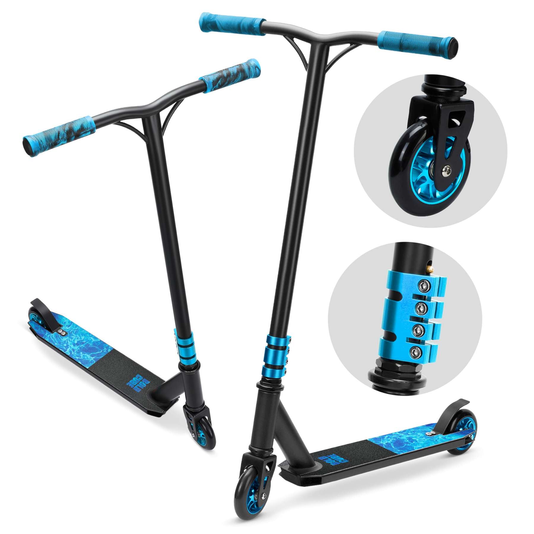 Monopattino acrobatico deluxe Boldcube - ciano