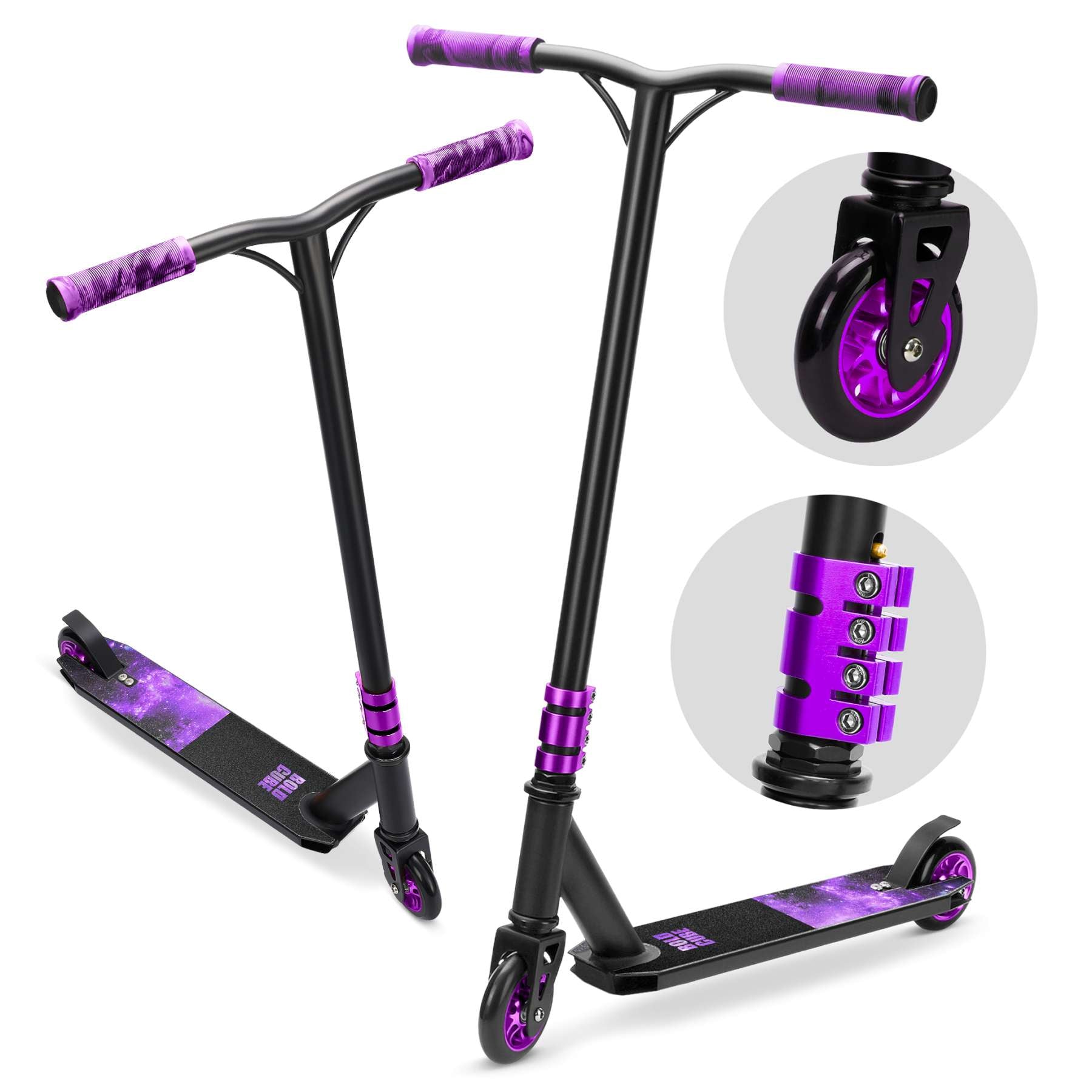 Monopattino acrobatico deluxe Boldcube - viola