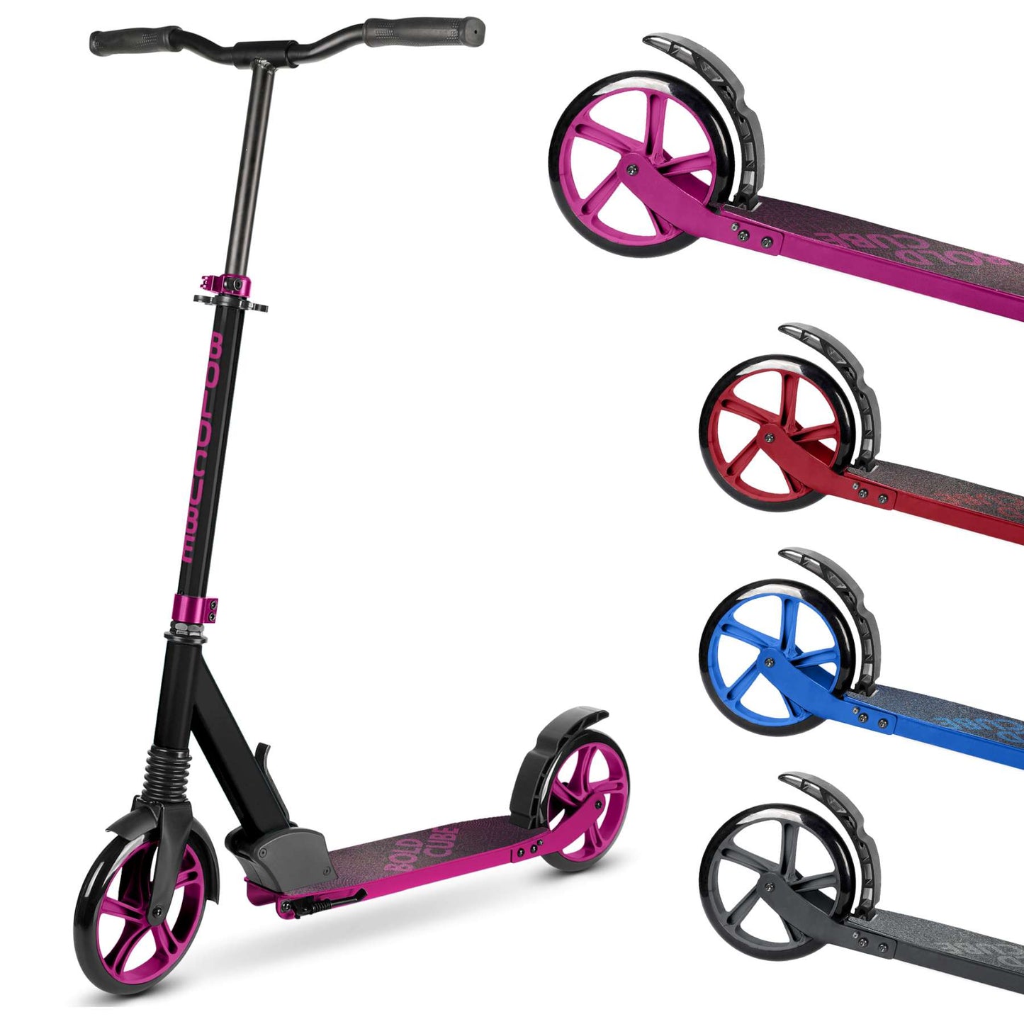 Boldcube grande monopattino a 2 ruote - magenta