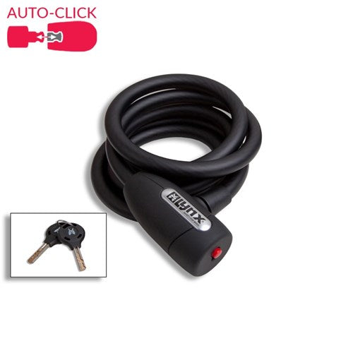 Lynx Spiral Cable Lock 180 cm Art 12mm nero