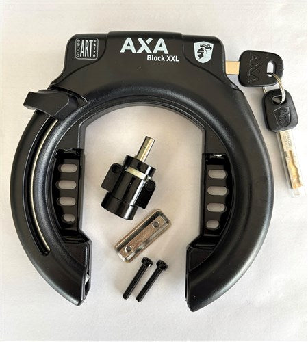Bloque de AXA XXL + BLOQUEO BATERÍA POWERTube en el marco
