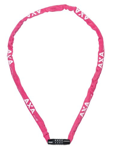 Candado de cadena Axa rígido código rcc 120x3,5 con funda de poliéster - rosa