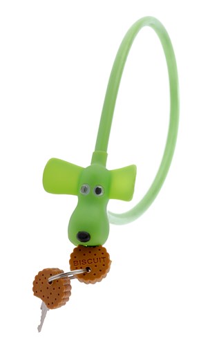 PEXKIDS BICCLE LOCK FLAPPIE DE WAAKHOND - 10MMX58CM - Verde