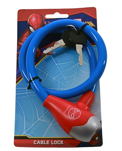 Spiderman kabelslot blauw rood