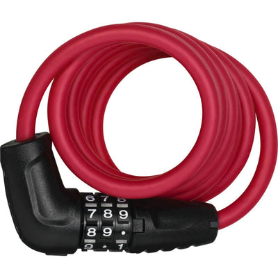 Número de abus bloqueo de cable espiral 150 cm rojo