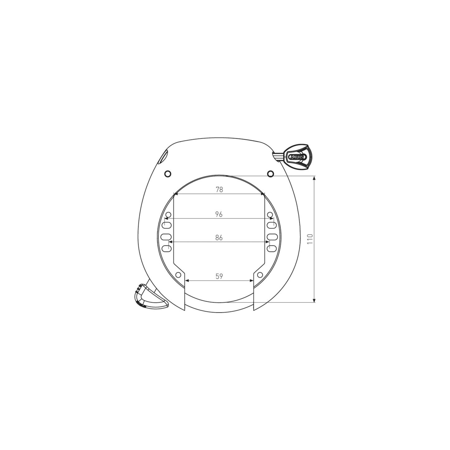 ABUS SHIELD XPLUS 5755L Art 2 - Black - Ringslot