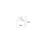 Abus brass padlock 65 50mm gold - 7 cm - afbeelding 3