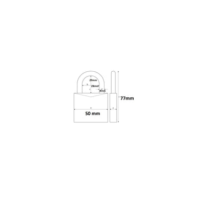 Abus Hangslot 65 50mm Grijs
