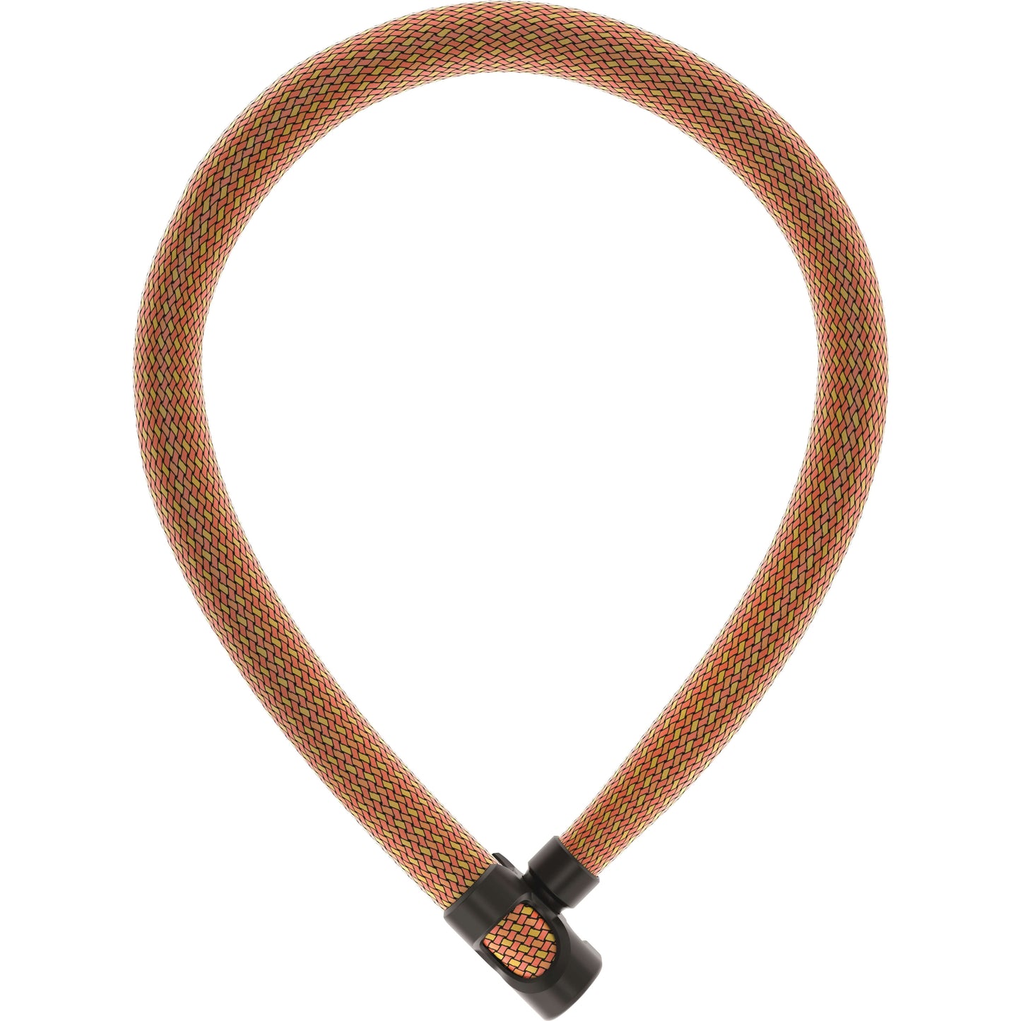 ABUS IVYTEX 7210 - Scolla di collana in bicicletta arancione, 85 cm, blocco chiave