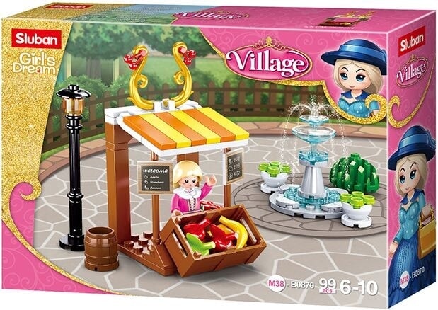 Bancarella di frutta da sogno della ragazza Sluban (m38-b0870)