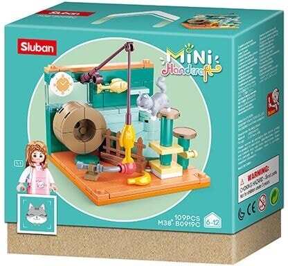 La habitación soñada del gato gris de la niña Sluban (m38-b0919c)