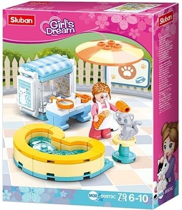 El spa para gatos de ensueño de la niña Sluban (m38-b0970c)