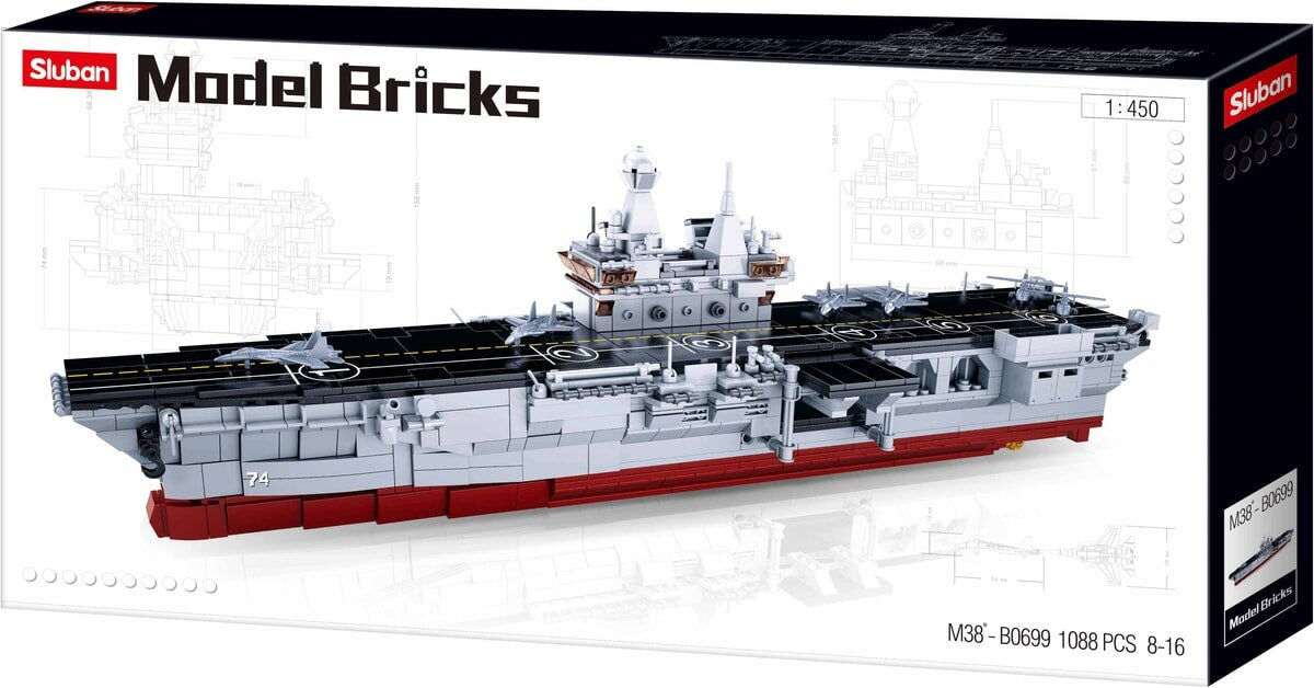 Nave d'assalto anfibio in mattoncini modello Sluban (m38-b0699)