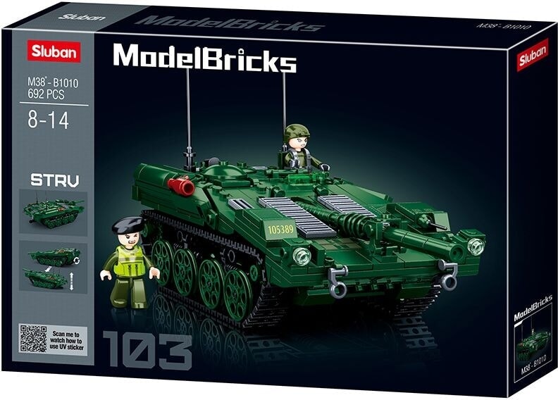 Carro armato principale Sluban modelbricks strv103 (m38-b1010)