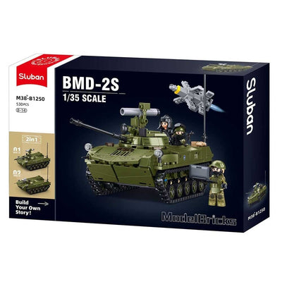 Sluban modello carro armato in mattoncini bmd-2s (m38-b1250)