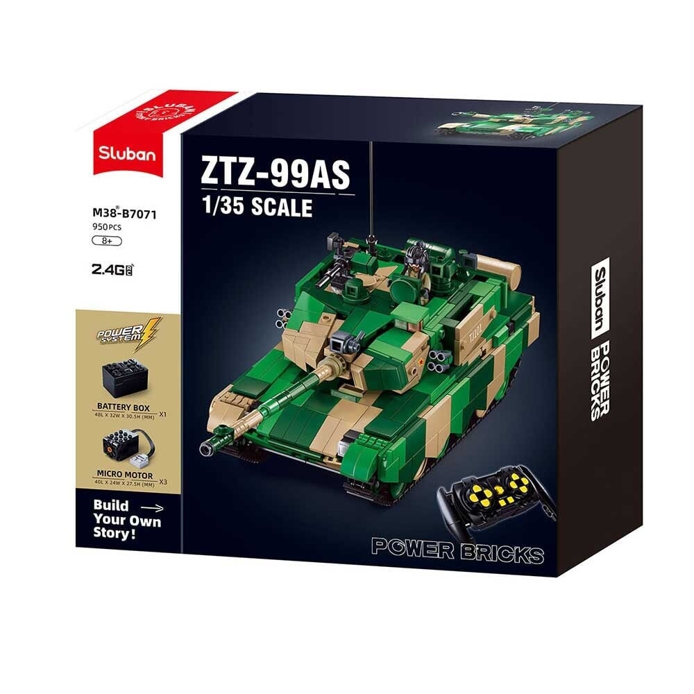 Sluban power bricks tanque ztz-99as con control remoto (m38-b7071)