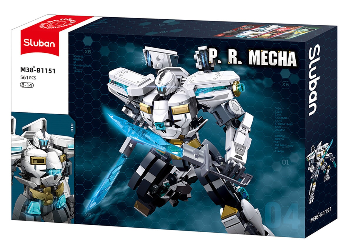 Sluban p.r. mecha blanco gris (m38-b1151)