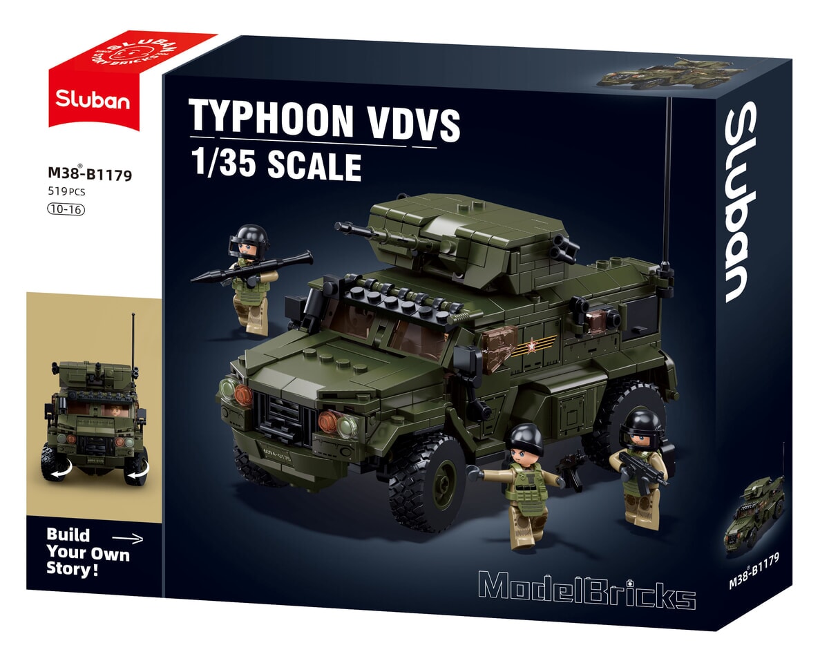 Vehículo de combate de asalto Typhoon de ladrillos modelo Sluban (M38-B1179)