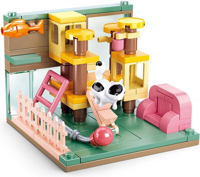La habitación de los sueños de la niña Sluban del sueño de la niña del gato con manchas blancas (m38-b0919d)