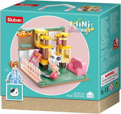 La habitación de los sueños de la niña Sluban del sueño de la niña del gato con manchas blancas (m38-b0919d)