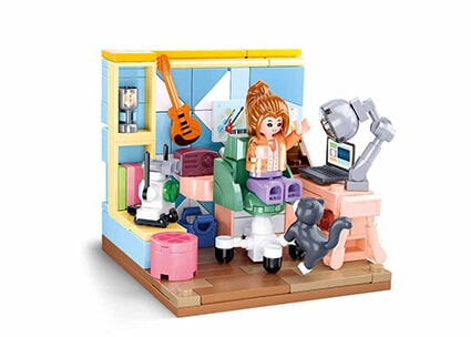 Sogno della ragazza della sala studio del sogno di Sluban (m38-b1016b)