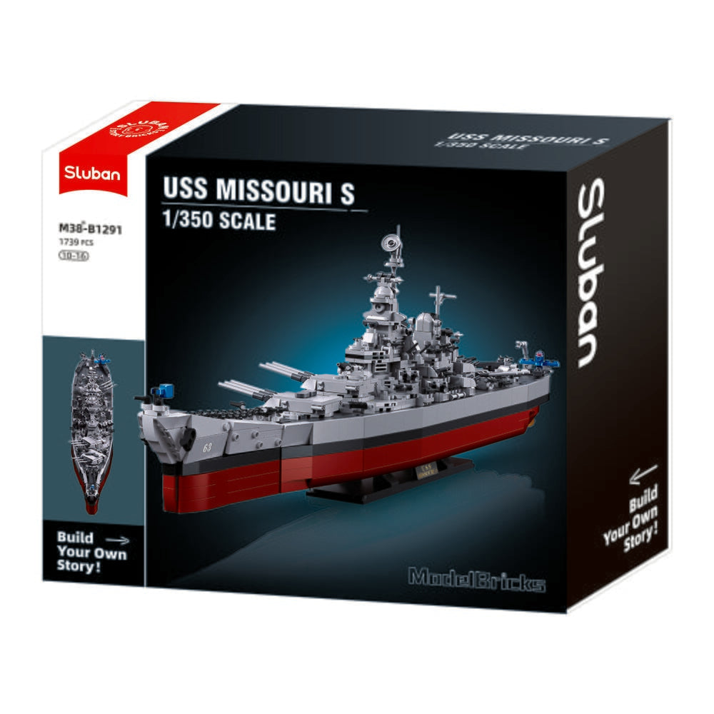 Sluban maqueta de ladrillos acorazado uss missouri 1:350 (m38-b1291)