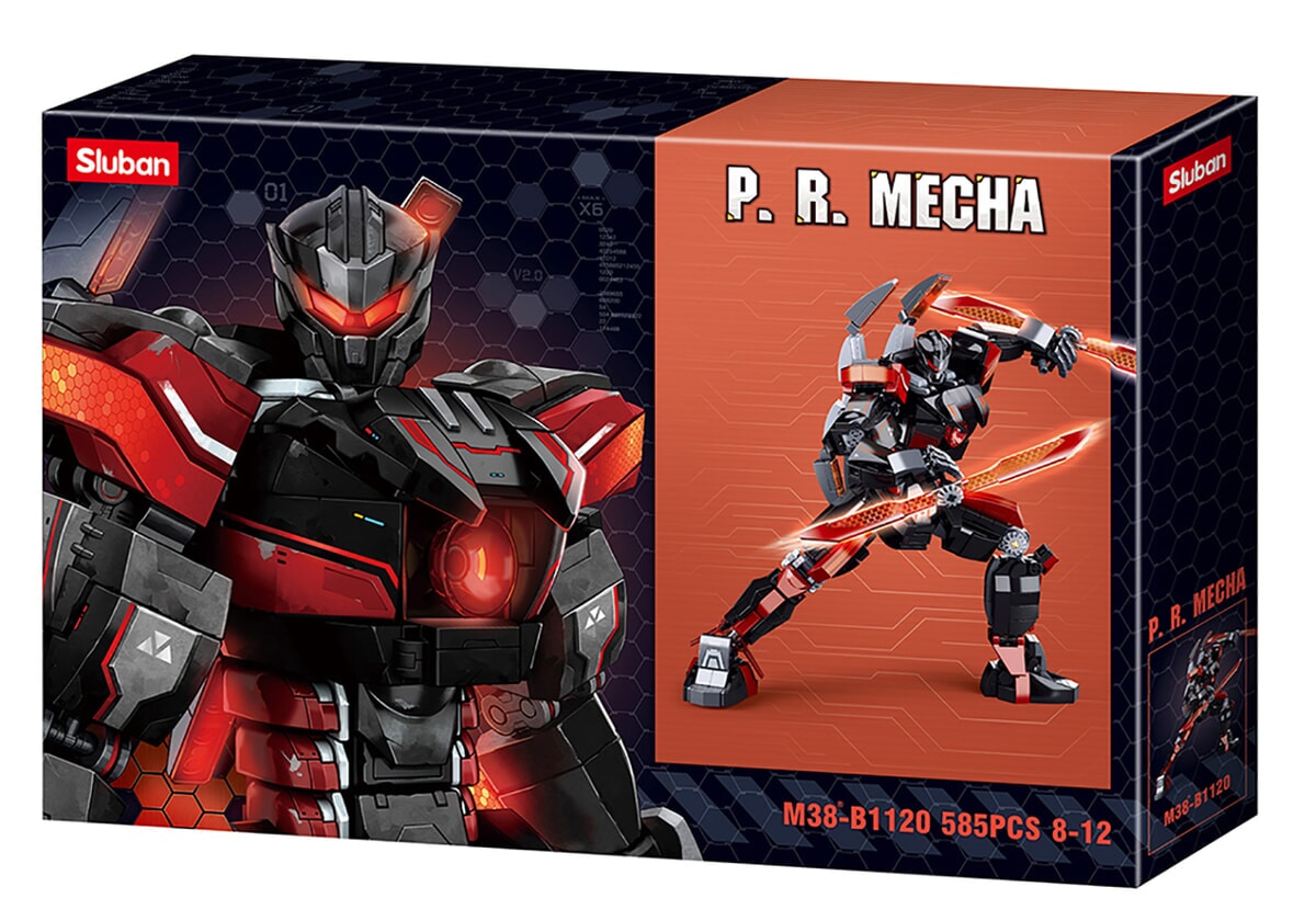 Sluban p.r. mecha nero arancione spazio (m38-b1120)
