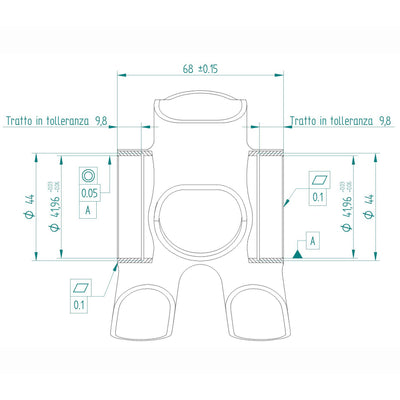 Miche bracketas press-fit 68 x 42mm evo max