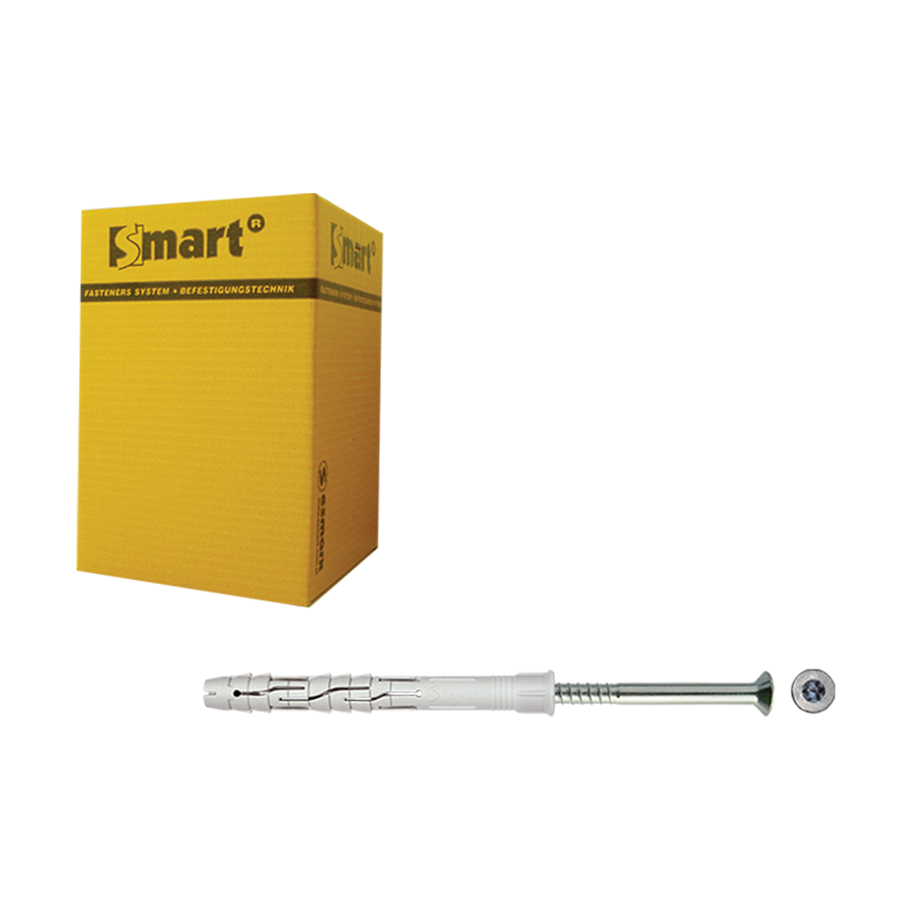 Pgb-europe smart | taco ventana + tornillo vzk tx ø 10x200 nzn | 25 piezas - sm0rptn011002003