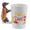 Worstenhond hot dog - gevormd handvat keramiek mok
