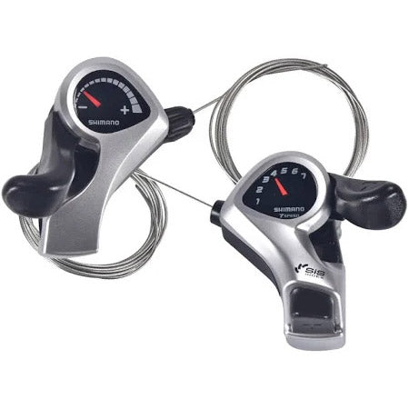 Shimano shifters tourney 3x7v 1800 2400mm zilver