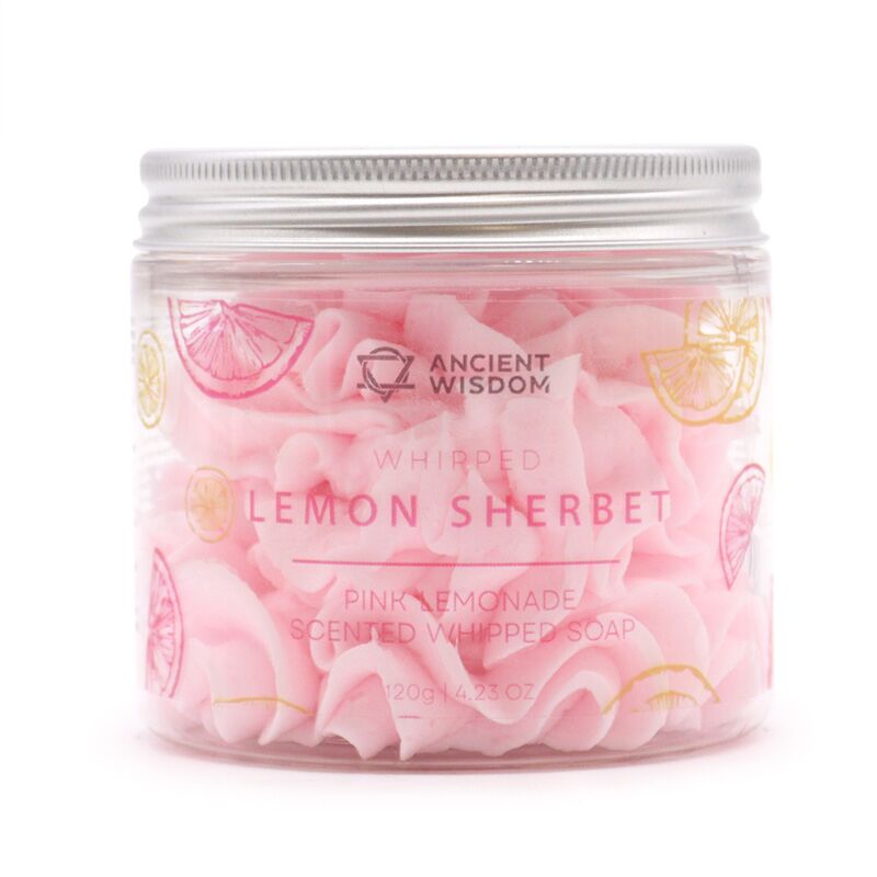 Pentola di sorbetto a limonata rosa con bodywash con sapone montato