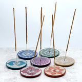 Zeepsteen chakra ronde wierookhouder - afbeelding 2