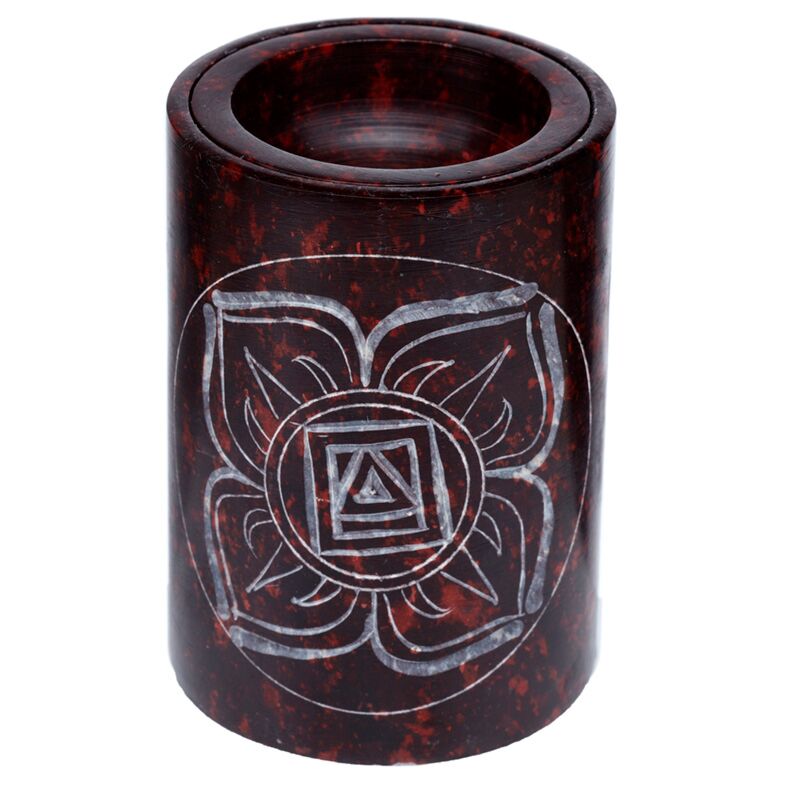 Jabón rojo de piedra cortada con chakra de aroma de chakra