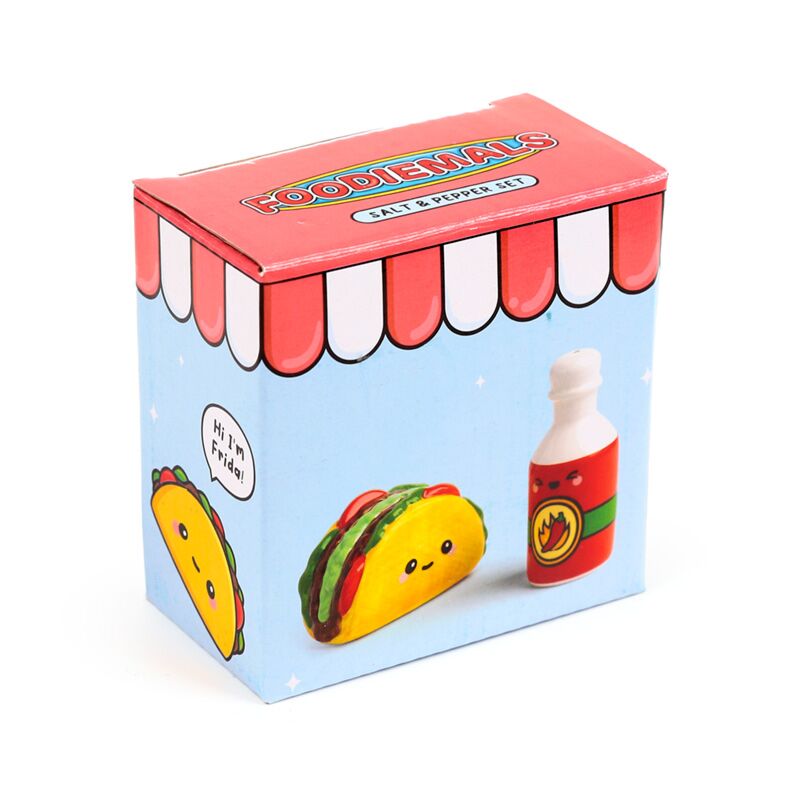 Frida de taco salsa piccante alimentari pepe e sale set