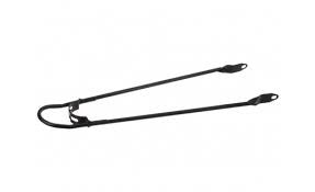 Varilla de guardabarros con parachoques 28 x 1.5 pulgadas de negro mate