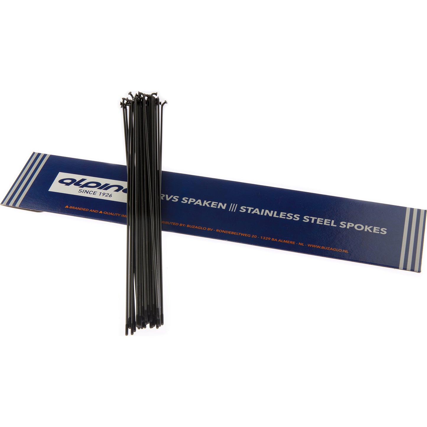 Alpina Spaky 14G (2,00 mm) in acciaio inossidabile 282 mm nero (P36)