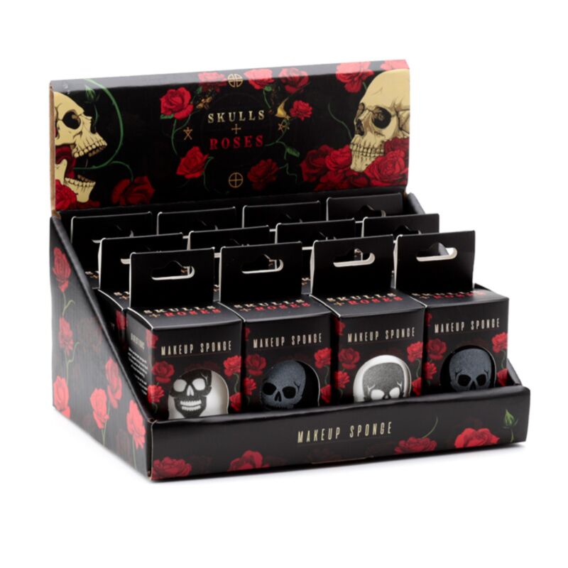Rosas de calavera maquillaje esponja