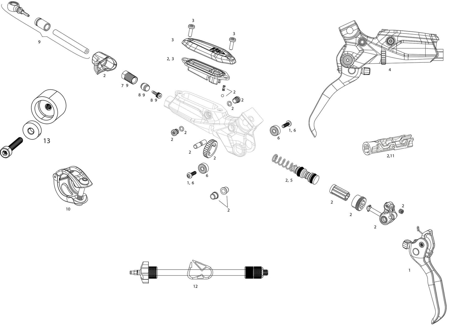 Brake a disco SRAM G2 Ultim. Fr.950mm nero