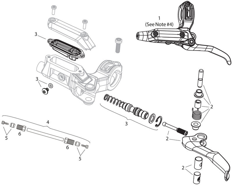 Freni a disco sram db4 destro matt nero