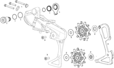 Descarrilación trasera de sram. Gx dh medio a3