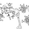 Derail posteriore SRAM. X01 DH Medio Cage 28T
