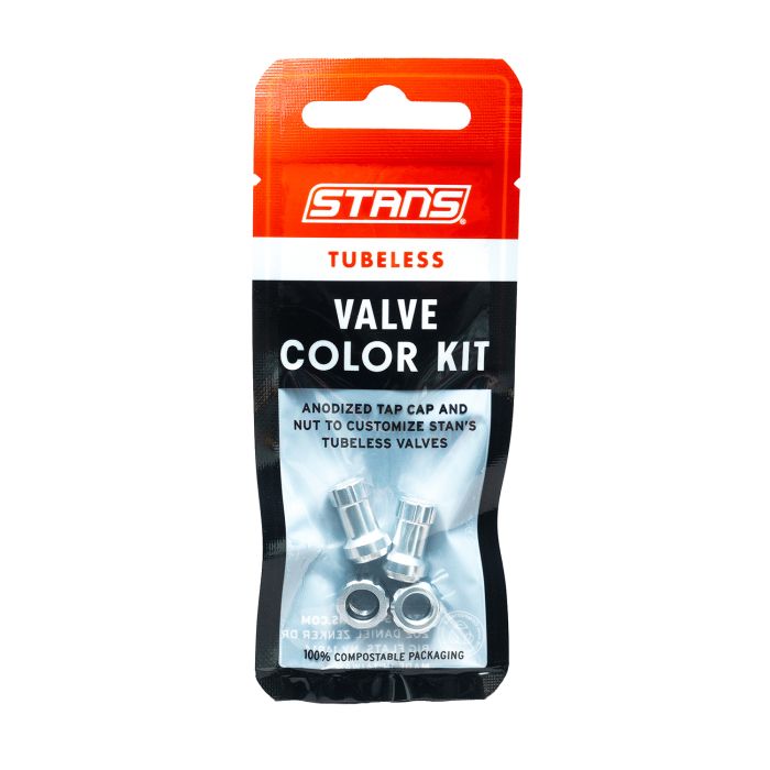 Stans kit de color de válvula tubeless stan's - plata