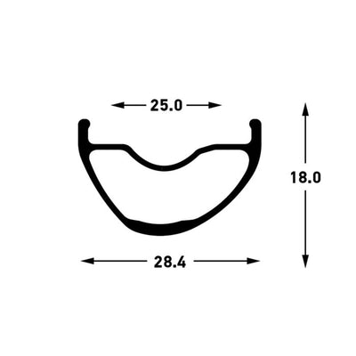 Cerchio Stans notubes Stan's Crest MK4 - 29'' - 28 ore - nero grigio
