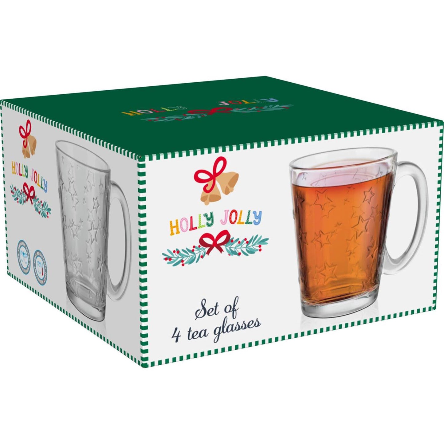 Tea glass tempered glass 300ml set 4pcs